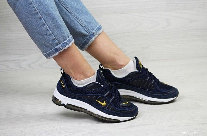 Женские кроссовки темно синие Nike Air Max 97 7639 Мелитополь - изображение 1