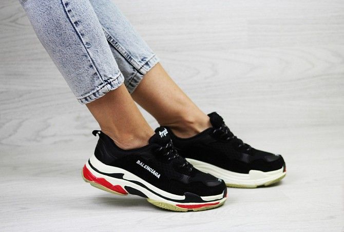 Женские кроссовки черно - белые Balenciaga 8100 Мелитополь - изображение 1