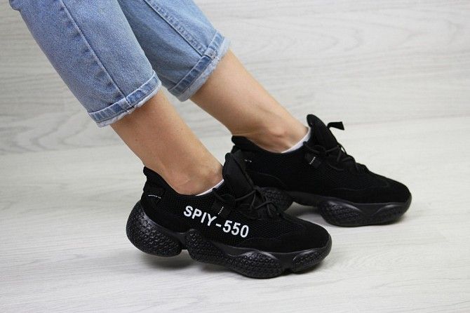 Женские кроссовки черные SPIY-550 7857 Мелитополь - изображение 1