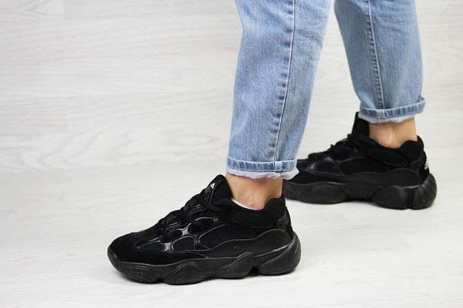 Женские кроссовки черные Yeezy 500 7534 Мелитополь - изображение 1