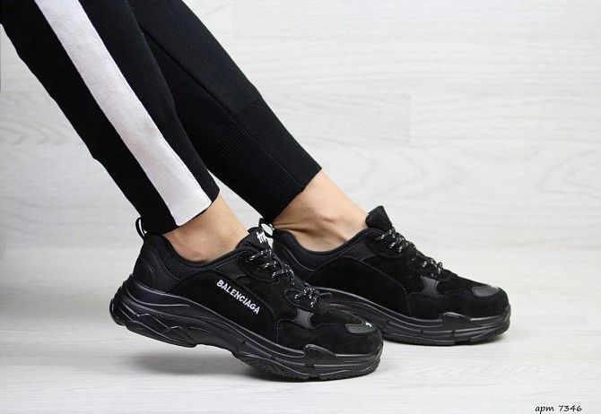 Женские кроссовки черные Balenciaga 7346 Мелитополь - изображение 1