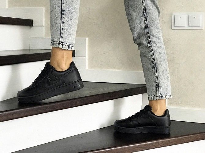 Женские кроссовки черные Nike Air Force 8506 Мелитополь - изображение 1