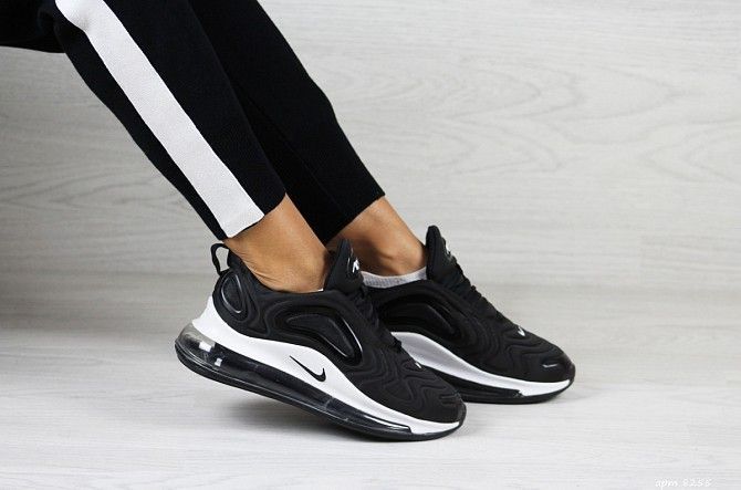 Женские кроссовки черные с белым Nike Air Max 720 8255 Мелитополь - изображение 1