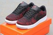 Женские кроссовки Nike Airforce черные с красным 2147 Мелитополь