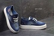 Женские слипоны Gipanis синие на шнурках 2463 Мелитополь