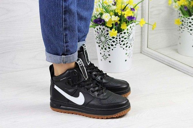 Кроссовки женские Lunar Force 1 черно-белые 4358 Мелитополь - изображение 1