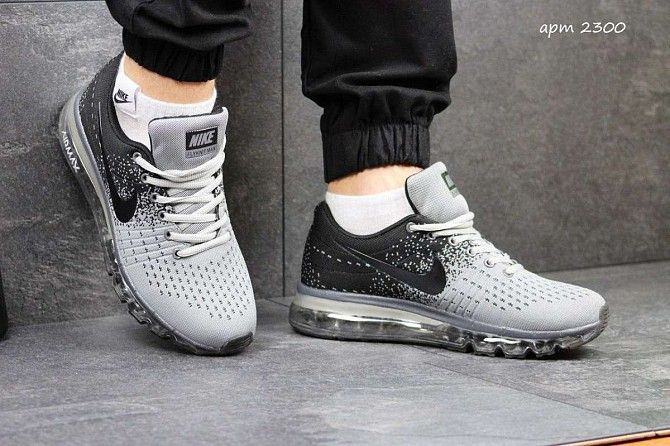 Кроссовки Nike Flyknit Max серые с черным 2300 Мелитополь - изображение 1