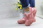 Кроссовки женские розовые Huarache 4319 Мелитополь