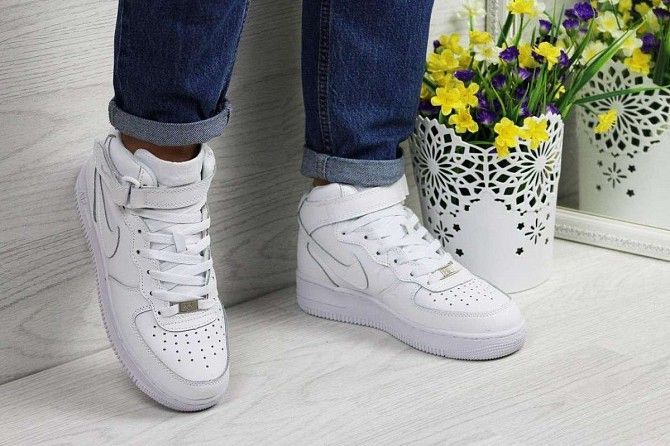 Кроссовки женские белые Nike Air Force 4174 Мелитополь - изображение 1