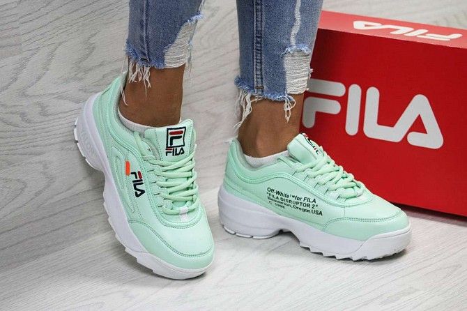 Кроссовки женские мятные Fila Disruptor 2 Yalor 6145 Мелитополь - изображение 1