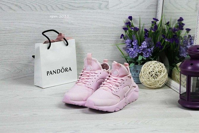 Кроссовки женские розовые Huarache 5035 Мелитополь - изображение 1
