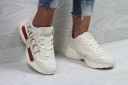 Кроссовки женские светло бежевые Gucci 5565 Мелитополь