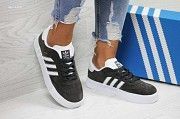 Кроссовки женские серые Adidas Samba 6162 Мелитополь
