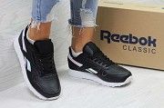 Кроссовки женские черные с серебром Reebok since 1983 6088 Мелитополь