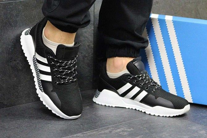 Кроссовки мужские Аdidas черно - белые 4956 Мелитополь - изображение 1