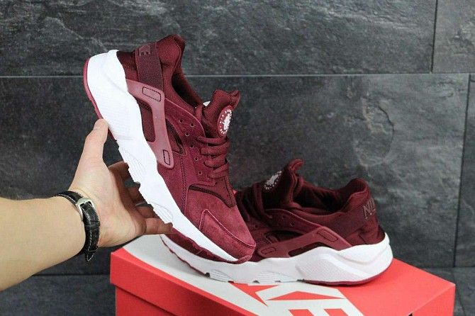 Кроссовки мужские Nike Huarache бордовые 4272 Мелитополь - изображение 1