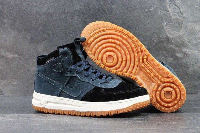 Кроссовки мужские Lunar Force 1 синие с черным 4351 Мелитополь - изображение 1