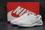 Кроссовки мужские бежевые с синим off White Mars 6178 Мелитополь