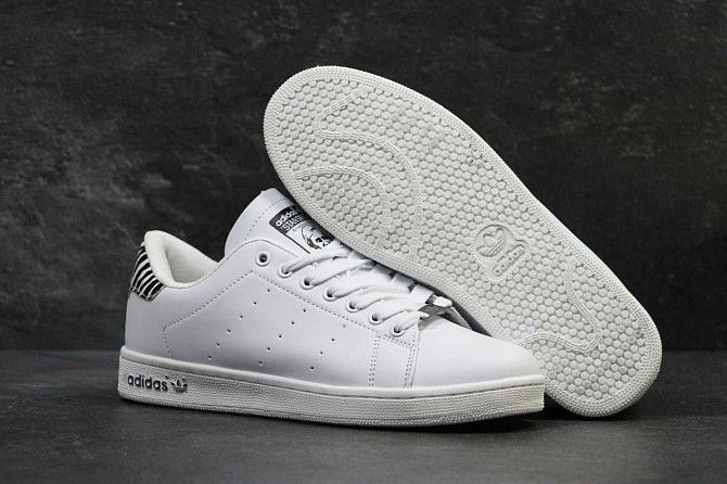 Кроссовки мужские белые Adidas Stan Smith 5885 Мелитополь - изображение 1