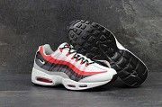 Кроссовки мужские белые с бордовым Nike 95 4798 Мелитополь