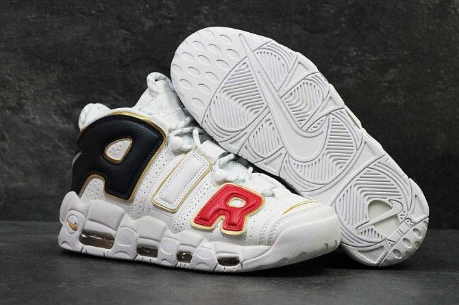 Кроссовки мужские белые с золотом Air More Uptempo 96 5691 Мелитополь - изображение 1
