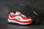 Кроссовки мужские белые с красным Nike Air Max 98 x Supreme 6172 Мелитополь