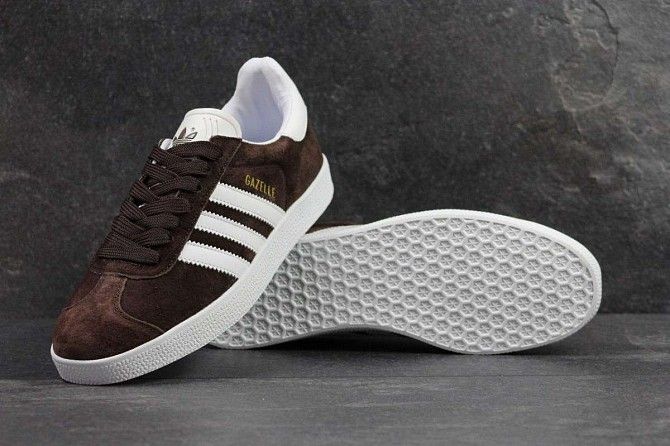 Кроссовки мужские коричневые с белым Gazelle 4215 Мелитополь - изображение 1