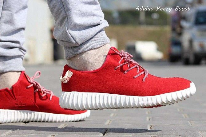 Кроссовки мужские красные Yeezy Boost 1276 Мелитополь - изображение 1