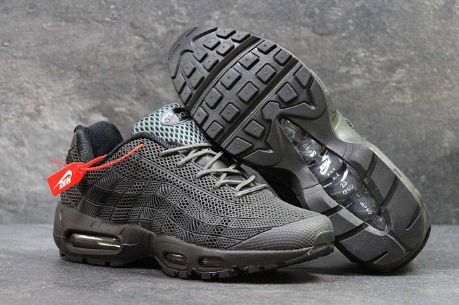 Кроссовки мужские серые с черным Nike Air Max 95 5643 Мелитополь - изображение 1