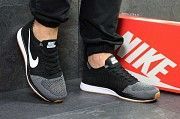 Кроссовки мужские серые с черным Nike Flyknit Racer 5345 Мелитополь