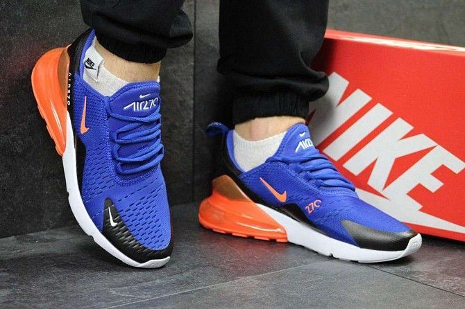Кроссовки мужские синие с оранжевым Climacool 5193 Мелитополь - изображение 1