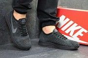 Кроссовки мужские темно серые Flyknit Racer 5349 Мелитополь