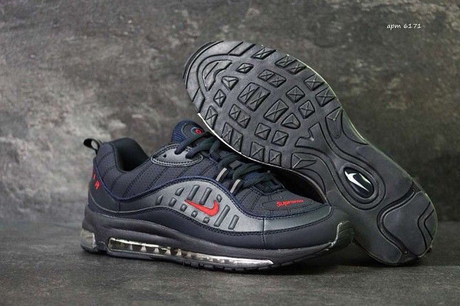 Кроссовки мужские темно синие Air Max 98 x Supreme 6171 Мелитополь - изображение 1