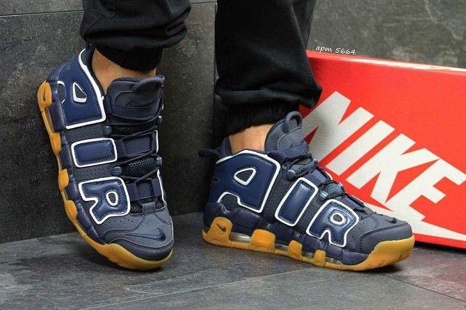 Кроссовки мужские темно синие Air More Uptempo 96 5664 Мелитополь - изображение 1