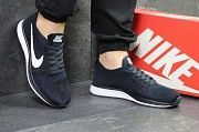 Кроссовки мужские темно синие с белым Nike Flyknit Racer 5348 Мелитополь