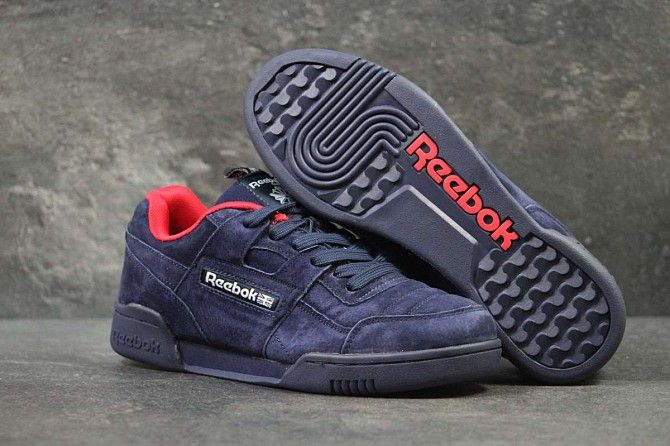 Кроссовки мужские темно синие с красным Reebok 5964 Мелитополь - изображение 1