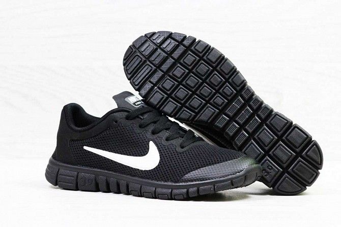Кроссовки мужские черно-белые Nike Free Run 3.0 5487 Мелитополь - изображение 1
