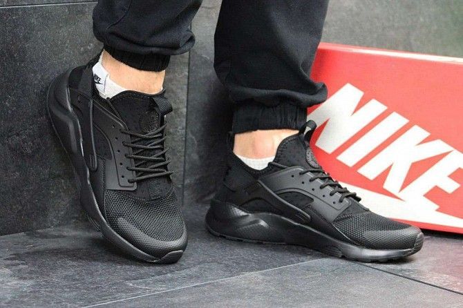 Кроссовки мужские черные Huarache 4654 Мелитополь - изображение 1
