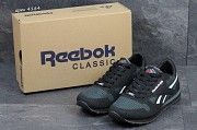 Кроссовки мужские черные с зеленым Reebok 4184 Мелитополь