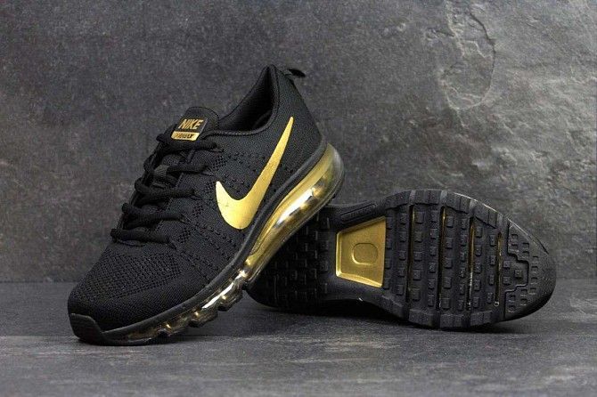 Кроссовки мужские черные с золотом Air Max 2017 4331 Мелитополь - изображение 1