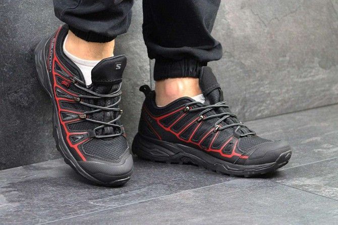 Кроссовки мужские черные с красным Salomon X Ultra 4107 Мелитополь - изображение 1