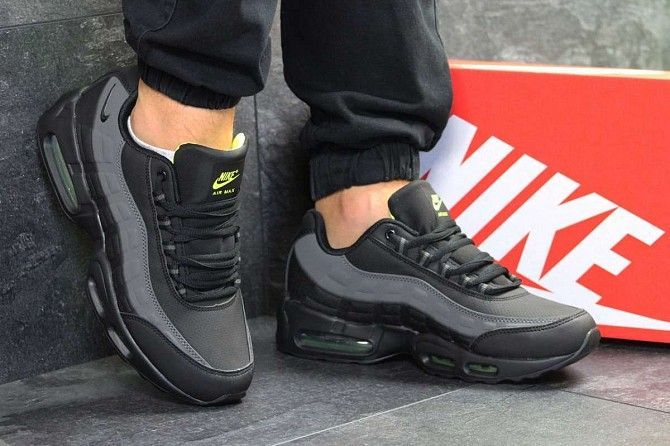 Кроссовки мужские черные с серым Nike Air Max 95 РП-6296 Мелитополь - изображение 1