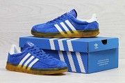 Кроссовки мужские ярко голубые Adidas Gazelle Indoor 5527 Мелитополь