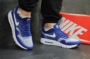 Кроссовки мужские ярко синие Nike Air Max 1 Flyknit 4965 Мелитополь