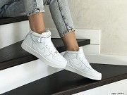 Кроссовки подростковые белые Nike Air Force 8444 Мелитополь