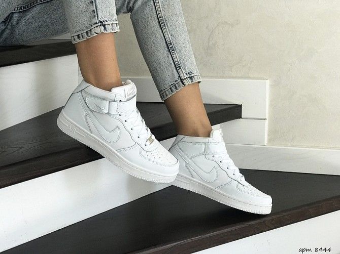 Кроссовки подростковые белые Nike Air Force 8444 Мелитополь - изображение 1