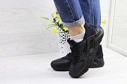 Кроссовки женские черные Huarache 4321 Мелитополь