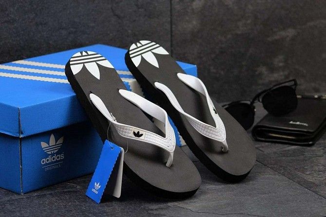 Мужские вьетнамки Adidas черные 2414 Мелитополь - изображение 1
