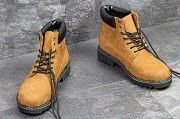 Мужские зимние ботинки Timberland рыжие 3515 Мелитополь