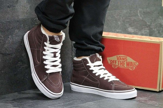 Мужские зимние кеды коричневые Vans 6497 Мелитополь - изображение 1